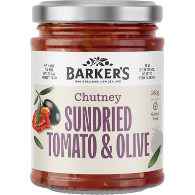 Barker's Sundried Tomato & Olive Chutney 260g