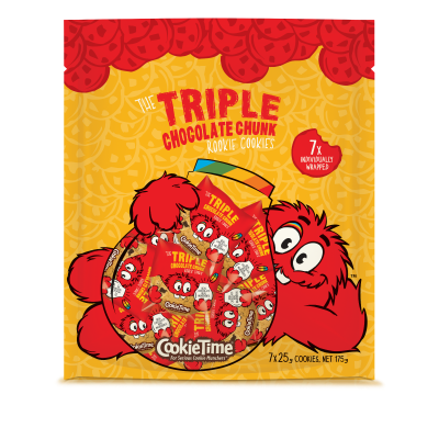 Cookie Time Triple Chocolate Chunk Cookies 7pk