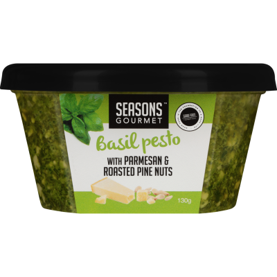 Seasons Basil Pesto With Parmesan Roasted Pine Nuts 130g