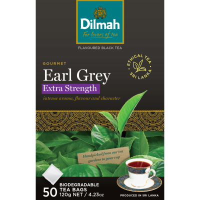 Dilmah Earl Grey Extra Strength Biodegradable Tea Bags 50 x 2.4g
