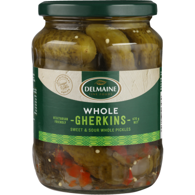 Delmaine Whole Gherkins 670g