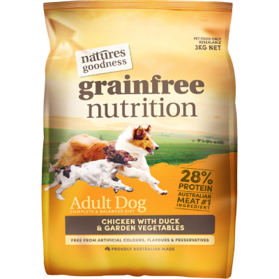 Natures Goodness Chicken With Duck And Garden Vegetables Dog Food 3kg