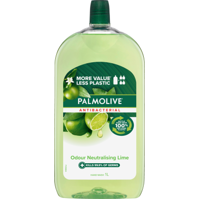 Palmolive Antibacterial Odour Neutralising Lime Liquid Handwash Refill 1l