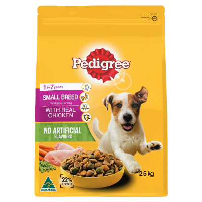 Pedigree Small Breed Adult With Real Chicken Dry Dog Food 2.5kg