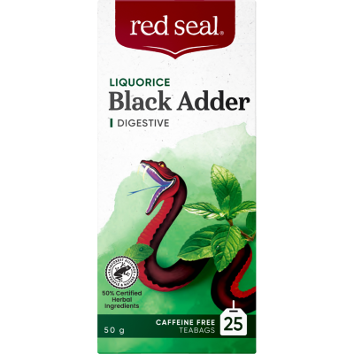 Red Seal Black Adder Liquorice Tea Bags 25pk