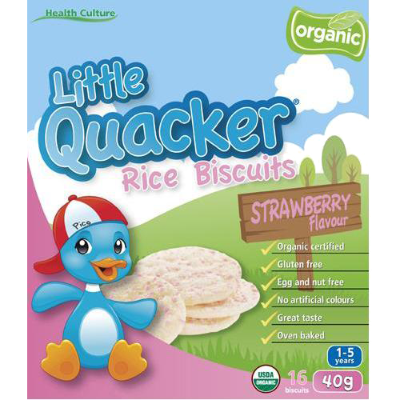 Little Quacker Strawberry Rice Biscuits 40g