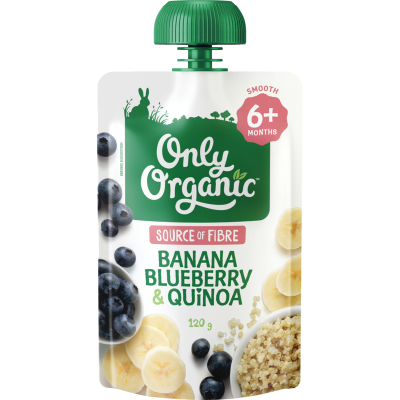 Only Organic Banana Blueberry & Quinoa 6+ Months 120g