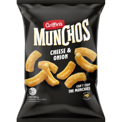 Griffin's Munchos Cheese & Onion Cereal Snacks 100g