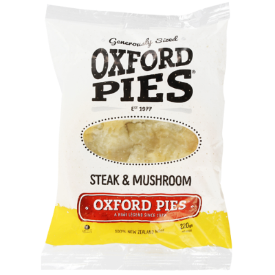 Oxford Pies Steak & Mushroom Pie 220g