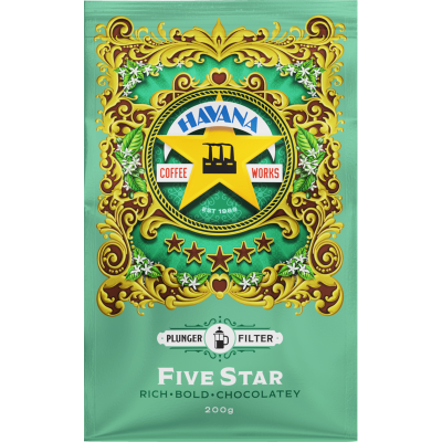 Havana Five Star Plunger Coffee 200g