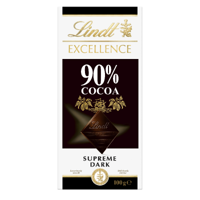 Lindt Excellence 90% Cocoa Supreme Dark Chocolate Block 100g