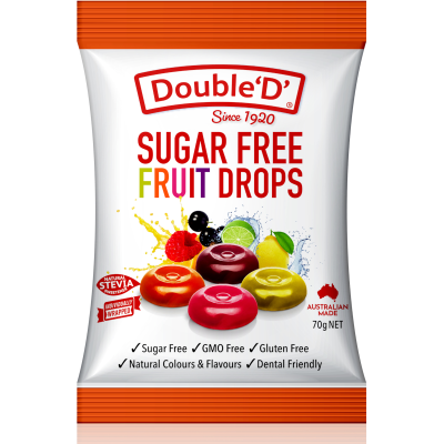 Double 'D' Sugar Free Fruit Drops 70g