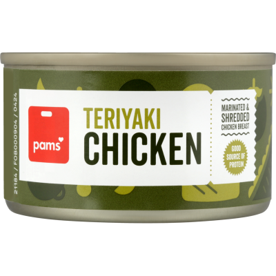 Pams Teriyaki Shredded Chicken Breast 85g