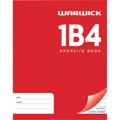 Warwick 1B4 Exercise Book 1pk