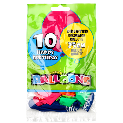 Hoorah 25cm Balloons 10pk