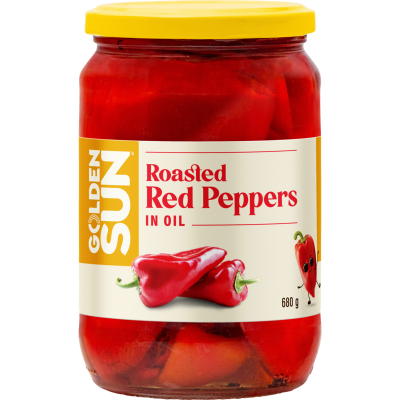 Golden Sun Roasted Red Peppers In Oil 680g