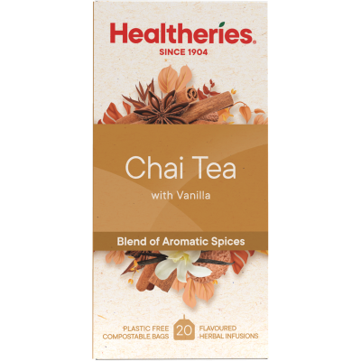 Healtheries Vanilla Chai Tea Bags 20pk