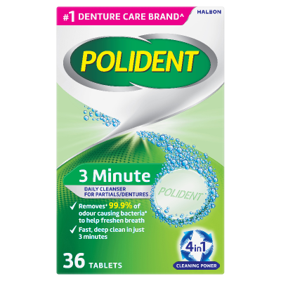 Polident 3 Minute Daily Cleanser For Dentures 36pk