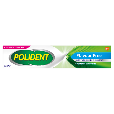 Polident Flavour Free Denture Adhesive Cream 60g