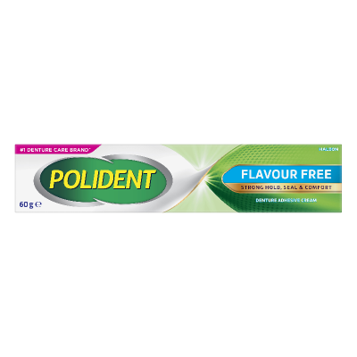 Polident Flavour Free Denture Adhesive Cream 60g