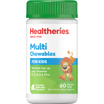Healtheries For Kids Multi Chewables Berry Flavour Chewable Tablets 60pk