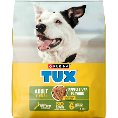 Purina TUX Adult Original Biscuit Beef Liver Flavor Dry Dog Food 8kg