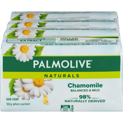 Palmolive Naturals Balanced & Mild Chamomile Extracts Bar Soap 4 x 90g
