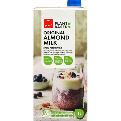 Pams Plant Based Original Almond Milk 1l