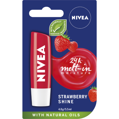 Nivea Strawberry Shine Lip Balm ea