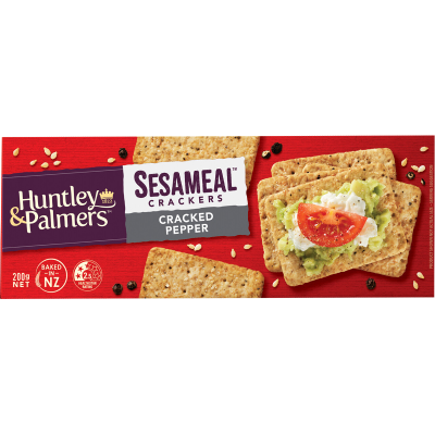 Huntley & Palmers Cracked Pepper Sesameal Crackers 200g