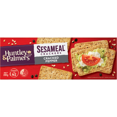 Huntley & Palmers Cracked Pepper Sesameal Crackers 200g
