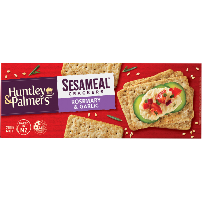Huntley & Palmers Rosemary & Garlic Sesameal Crackers 200g