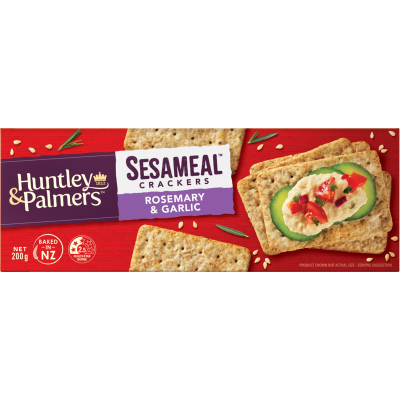 Huntley & Palmers Rosemary & Garlic Sesameal Crackers 200g