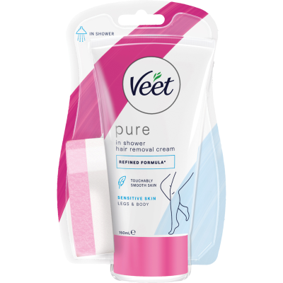 Veet Pure Sensitive Skin In Shower Hair Removal Cream 150ml