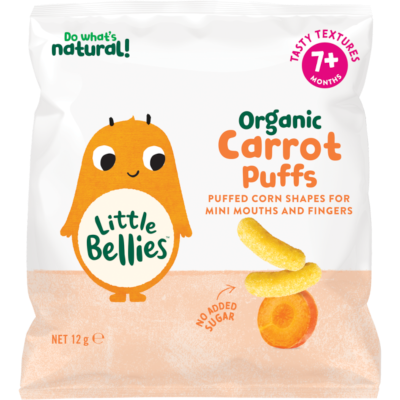 Little Bellies Organic Carrot Puffs 7+ Months 12g