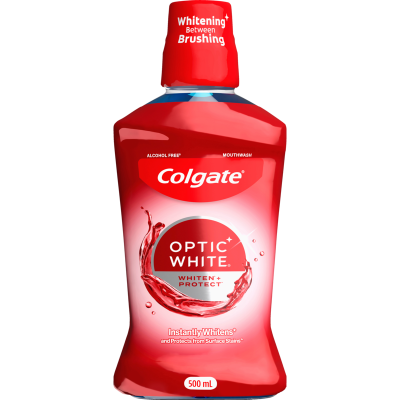 Colgate Optic White Teeth Whitening Fresh Mint Mouthwash 500ml