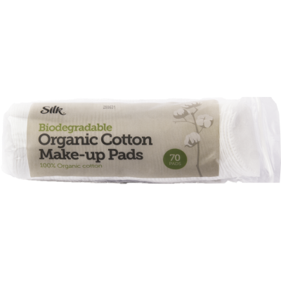 Silk Biodegradable Organic Cotton Make-Up Pads 70pk