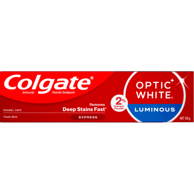 Colgate Optic White Luminous Expert Express Toothpaste 125g