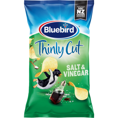 Bluebird Thinly Cut Salt & Vinegar Potato Chips 140g