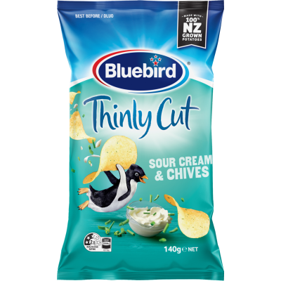 Bluebird Thinly Cut Sour Cream & Chives Potato Chips 140g