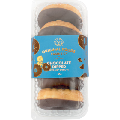 Original Foods Baking Co Chocolate Dipped Donuts 5pk