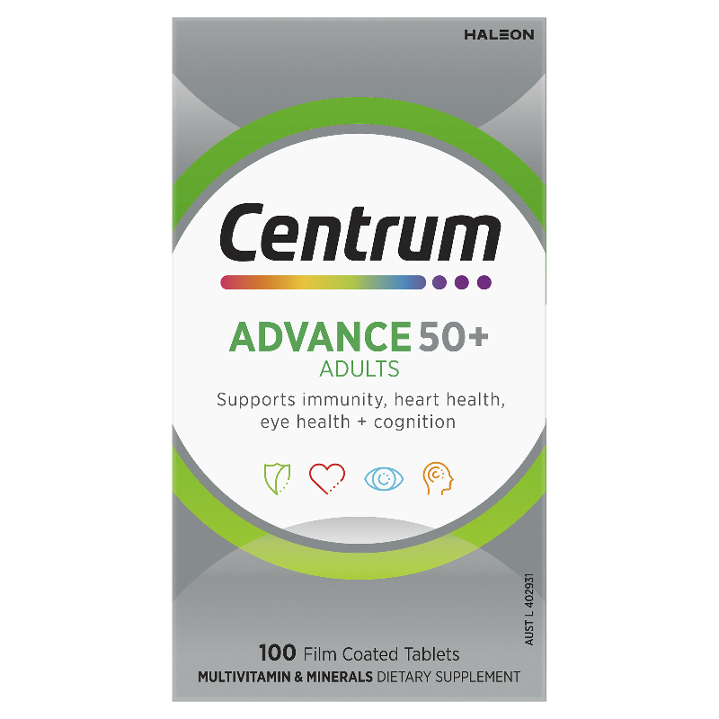 Centrum Advance Adults Film Coated Tablets 100pk