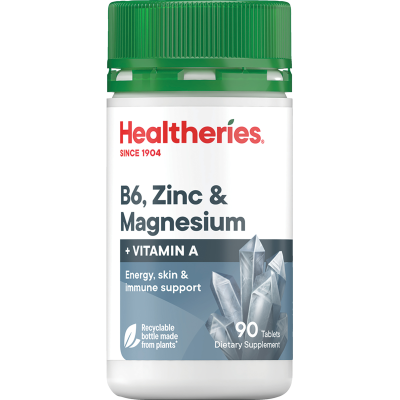 Healtheries B6 Zinc & Magnesium Tablets 90pk