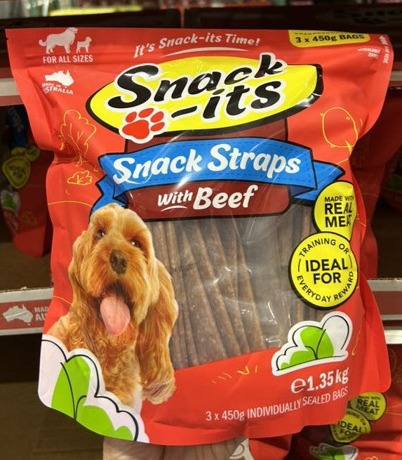 SNACK-ITS BEEF STRAPS 1.35KG
