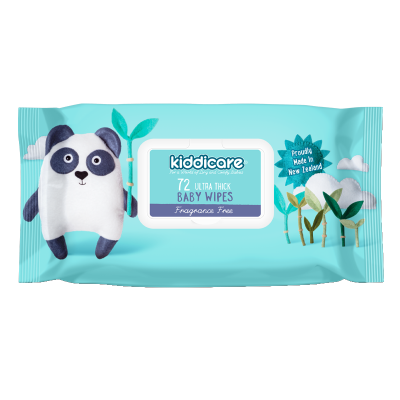 Kiddicare Fragrance Free Ultra Thick Baby Wipes 72pk