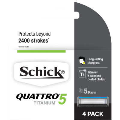 Schick Quattro Titanium 5 Cartridges 4pk