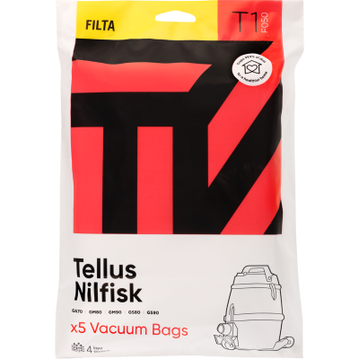 Filta Tellus Nilfisk Vacuum Bags 5pk