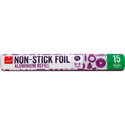 Pams Non Stick Foil Aluminium Refill 300mm Wide 15m