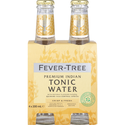 Fever-Tree Premium Indian Tonic Bottles 4 x 200ml
