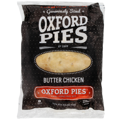 Oxford Pies Premium Butter Chicken Pie 220g